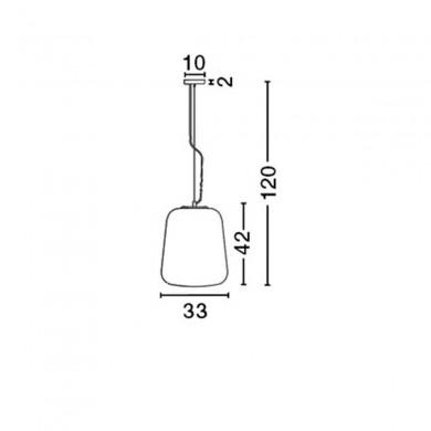 Suspension OLIVERIO Fumé LED E27 1x12 W L33 NOVA LUCE 7212602