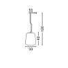 Suspension OLIVERIO Fumé LED E27 1x12 W L33 NOVA LUCE 7212602