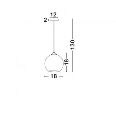 Suspension BLAZE Cuivre LED E27 1x12 W NOVA LUCE 8142680