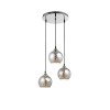 Suspension BENNETT Chrome LED E27 3x12 W NOVA LUCE 9332902