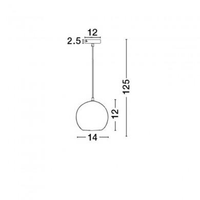 Suspension ADELINA Fumé LED E27 1x12 W NOVA LUCE 8436401