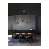 Suspension NUORESE Marron Foncé & Or LED E27 3x12 W NOVA LUCE 8942201