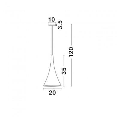 Suspension NUORESE Marron Foncé & Or LED E27 1x12 W 8942204 NOVA LUCE 8942204