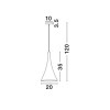 Suspension NUORESE Marron Foncé & Or LED E27 1x12 W 8942204 NOVA LUCE 8942204