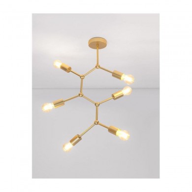 Plafonnier CALISTO Laiton LED E27 6x12 W NOVA LUCE 9404076