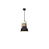 Suspension QUIN Noir & Laiton LED E27 1x60 W NOVA LUCE 9020411