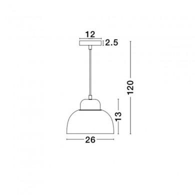 Suspension VICTORIA Bleu & Blanc LED E27 1x12 W L26 NOVA LUCE 9104262