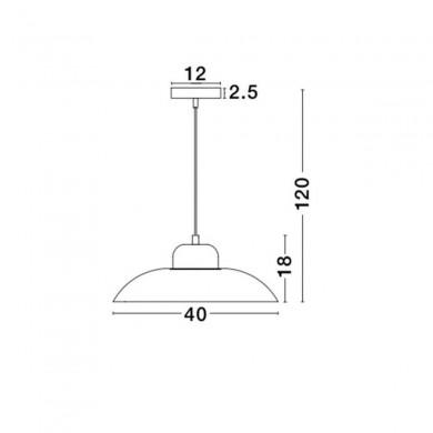 Suspension VICTORIA Bleu & Blanc LED E27 1x12 W L40 NOVA LUCE 9104261