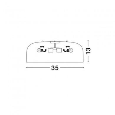 Plafonnier PERLETO Steel Gris LED E27 2x10 W NOVA LUCE 826807