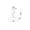 Suspension FINEZZA Blanc Mat LED E27 3x10 W NOVA LUCE 550405