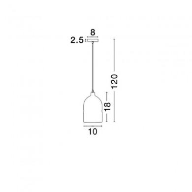 Suspension ALANZO Gris LED E27 1x60 W 91622801 NOVA LUCE 91622801