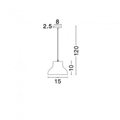 Suspension ALANZO Gris LED E27 1x60 W L15 NOVA LUCE 91606401