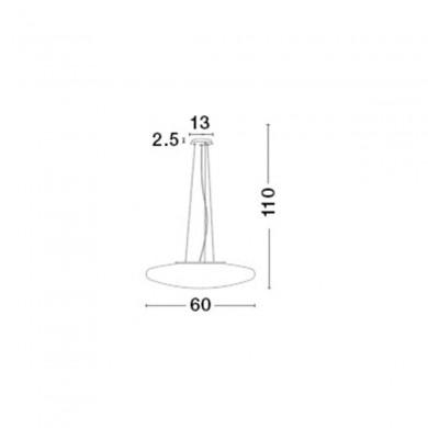 Suspension PRESSIONE Opale Blanc LED E27 4x12 W NOVA LUCE 4587601