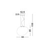 Suspension CIOTTOLI Blanc LED E27 1x12 W H133 NOVA LUCE 4619601
