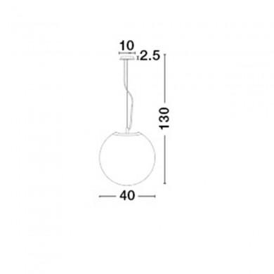 Suspension NEVOSO Blanc LED E27 1x12 W L40 NOVA LUCE 620422