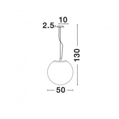Suspension NEVOSO Blanc LED E27 1x12 W L50 NOVA LUCE 620423