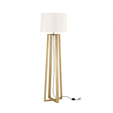 Lampadaire Scandinave ALMA Bois & Blanc LED E27 12 W H167 NL_60202 60202 Lampadaire Scandinave ALMA Bois & Blanc LED E27 12 W H167 NOVA LUCE 60202
