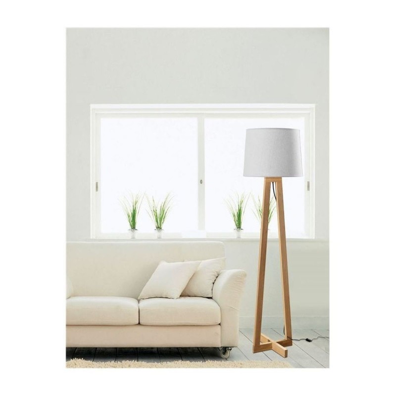 Lampadaire ALMA Scandinave Bois Blanc LED E27 1x12 W H164 NOVA LUCE 40202