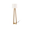 Lampadaire ALMA Scandinave Bois Blanc LED E27 1x12 W H164 NOVA LUCE 40202