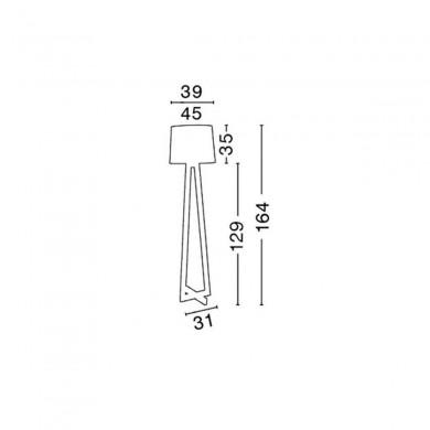 Lampadaire ALMA Scandinave Bois Blanc LED E27 1x12 W H164 NOVA LUCE 40202