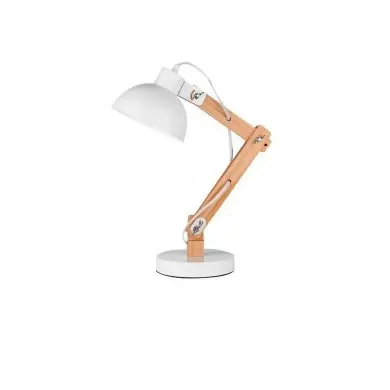 Lampe LILA Bois & Blanc LED E27 1x12 W NL_671601 671601 Lampe LILA Bois & Blanc LED E27 1x12 W NOVA LUCE 671601
