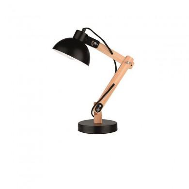 Lampe LILA Bois & Noir LED E27 1x12 W NOVA LUCE 671602