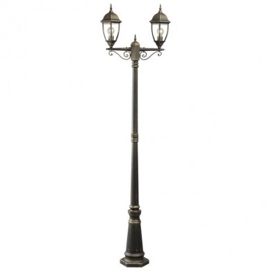 Lampadaire Exterieur Fabur Noir E27 2x95W Max DM_804040602 804040602 Lampadaire Exterieur Fabur Noir E27 2x95W Max DE MARKT 804040602