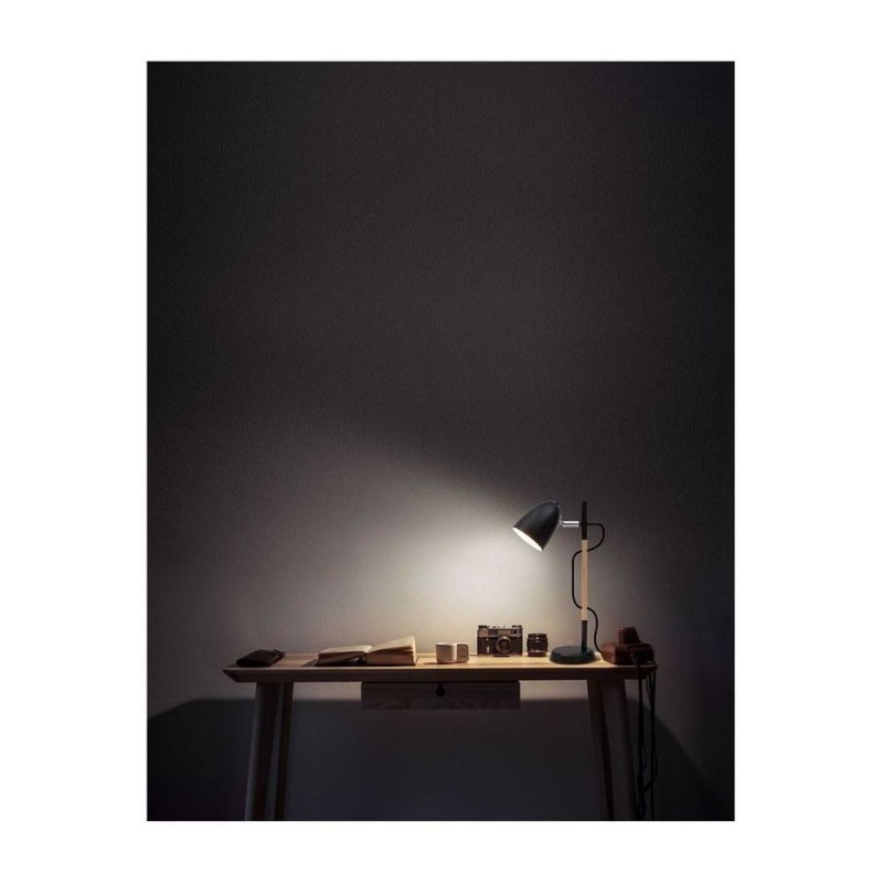 Lampe scandinave Articulée ALINA Bois & Noir LED E27 1x12 W NOVA LUCE 8808401