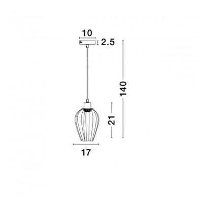 Suspension SAGE Cuivre LED E27 1x12 W NOVA LUCE 8809703