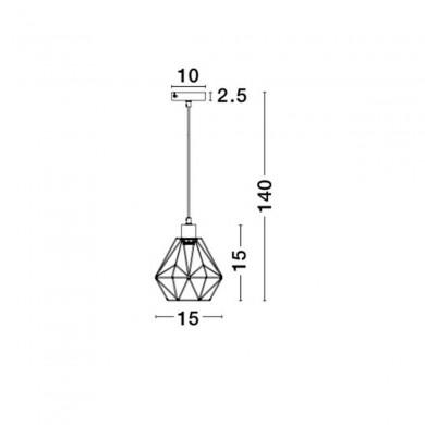 Suspension ISABELLA Laiton LED E27 1x12 W L15 NOVA LUCE 8801502