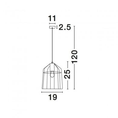 Suspension PEPPINO Noir LED E27 1x12 W NOVA LUCE 7605178
