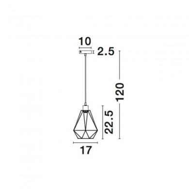 Suspension PAOLO Noir LED E27 1x12 W NOVA LUCE 7605180