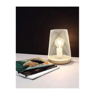 Lampe MARCO Blanc & Bois LED E27 1x12 W NOVA LUCE 9014065