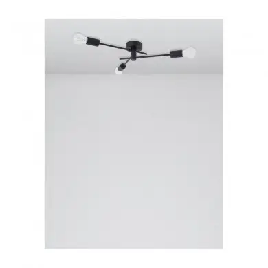 Plafonnier GRANSO Sable Noir LED E27 3x12 W NOVA LUCE 9156303