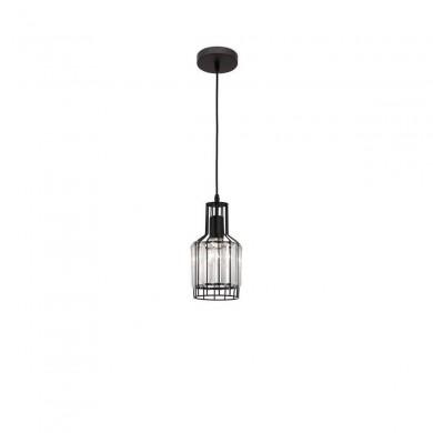Suspension CARTER Noir & Transparent LED E27 1x12 W NOVA LUCE 9001703