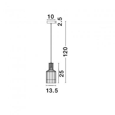 Suspension CARTER Noir & Transparent LED E27 1x12 W NOVA LUCE 9001703