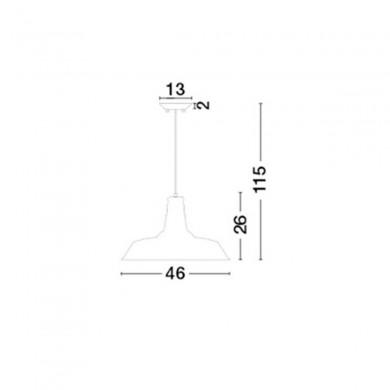 Suspension OSTERIA Rouille LED E27 1x12 W NOVA LUCE 620201