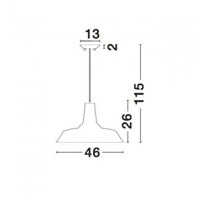 Suspension OSTERIA Blanc LED E27 1x12 W NOVA LUCE 420202