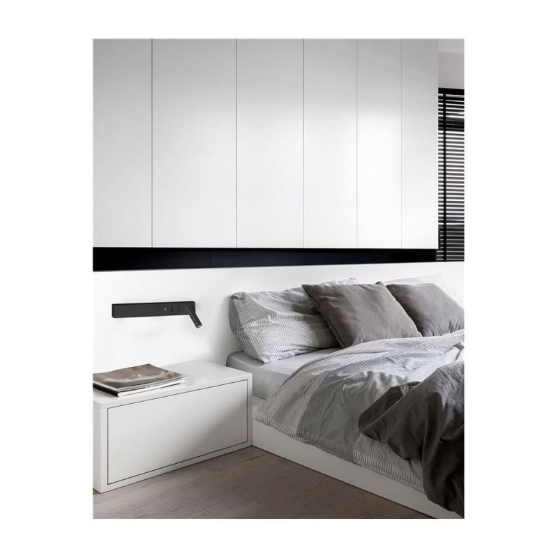 Applique Murale VIDA Noir LED 8W Droite NOVA LUCE 9533521