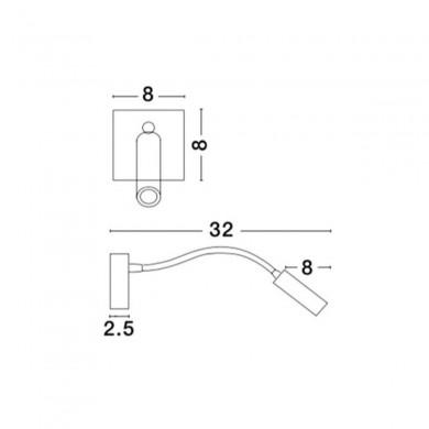 Applique Liseuse Murale MADISON Chrome LED 3 W NOVA LUCE 8128201