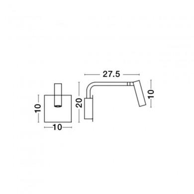 Applique Murale SICILY Noir LED 3 W NOVA LUCE 7140181