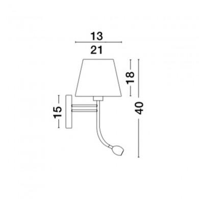 Applique Murale VALENCIA Blanc LED & E27 3 W & 1x40 W NOVA LUCE 8127401