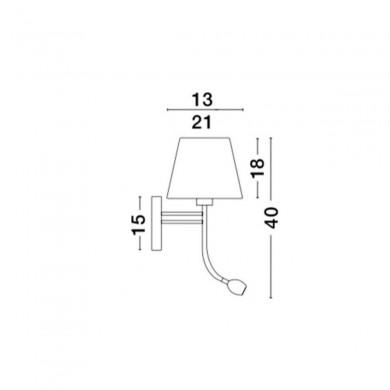 Applique Murale VALENCIA Blanc & Chrome LED & E27 3 W & 1x40 W NOVA LUCE 8127402