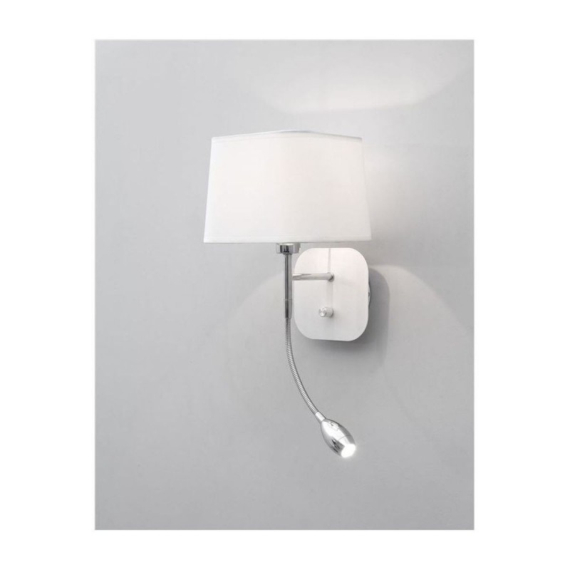 Applique Murale MONTATO Blanc & Chrome LED & E27 3 W & 1x40 W NL_6916202 6916202 Applique Murale MONTATO Blanc & Chrome LED & E27 3 W & 1x40 W NOVA LUCE 6916202