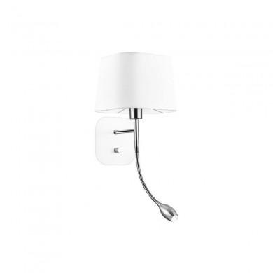 Applique Murale MONTATO Blanc & Chrome LED & E27 3 W & 1x40 W NOVA LUCE 6916202