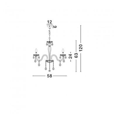 Lustre MOZART Transparent LED E14 5x5 W NOVA LUCE 51231402