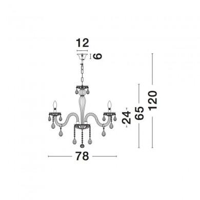 Lustre ZENO Cognac LED E14 8x5 W NOVA LUCE 71231402