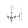 Lustre ZENO Cognac LED E14 8x5 W NOVA LUCE 71231402