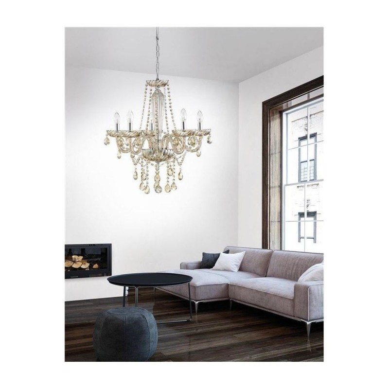 Lustre ZENO Cognac LED E14 5x5 W NL_71231401 71231401 Lustre ZENO Cognac LED E14 5x5 W NOVA LUCE 71231401