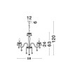 Lustre ZENO Cognac LED E14 5x5 W NOVA LUCE 71231401